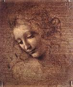 LEONARDO da Vinci The Virgin and Child with St Anne (detail)  f oil
